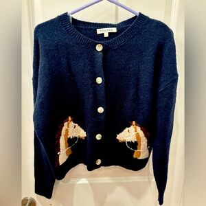 NWT Vigoss horse button front cardigan- M